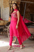 Hot Pink Sequin Georgette Dupatta